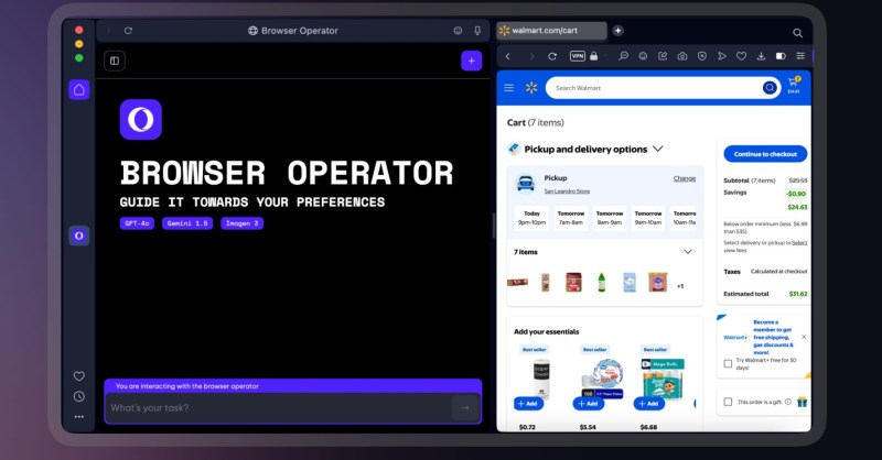 Opera’s Operator will save you the clicks and browse the web for you