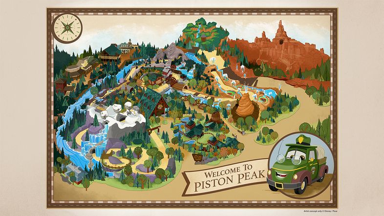 Cars Land at Walt Disney World Called Piston Peak National Park, Part of 'Largest Expansion in the History of Magic Kingdom'