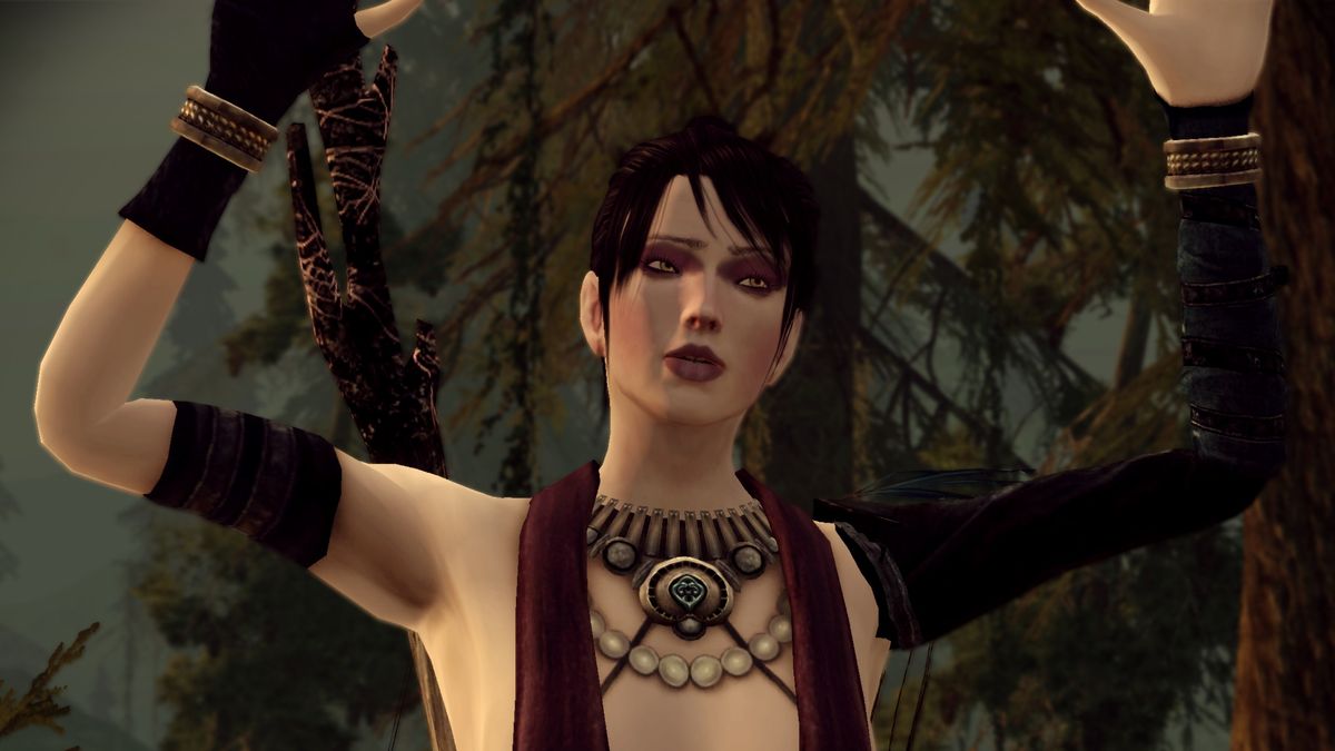 Akon's 'Smack That' and Morrigan from Dragon Age: Origins have a shared history, according to her writer, who cast her off a 'beat poet rendition' of the song