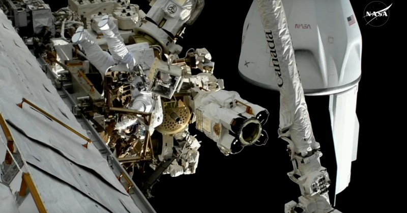 Two NASA astronauts are currently outside the ISS, repairing an X-ray telescope