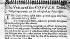 "The Vertue of the COFFEE Drink": An Ad for London’s First Cafe Printed Circa 1652