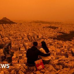 Greece: Orange Sahara dust haze descends over Athens