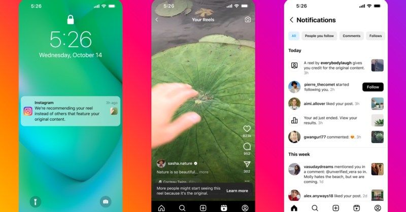 Instagram shows love to smaller accounts with original content