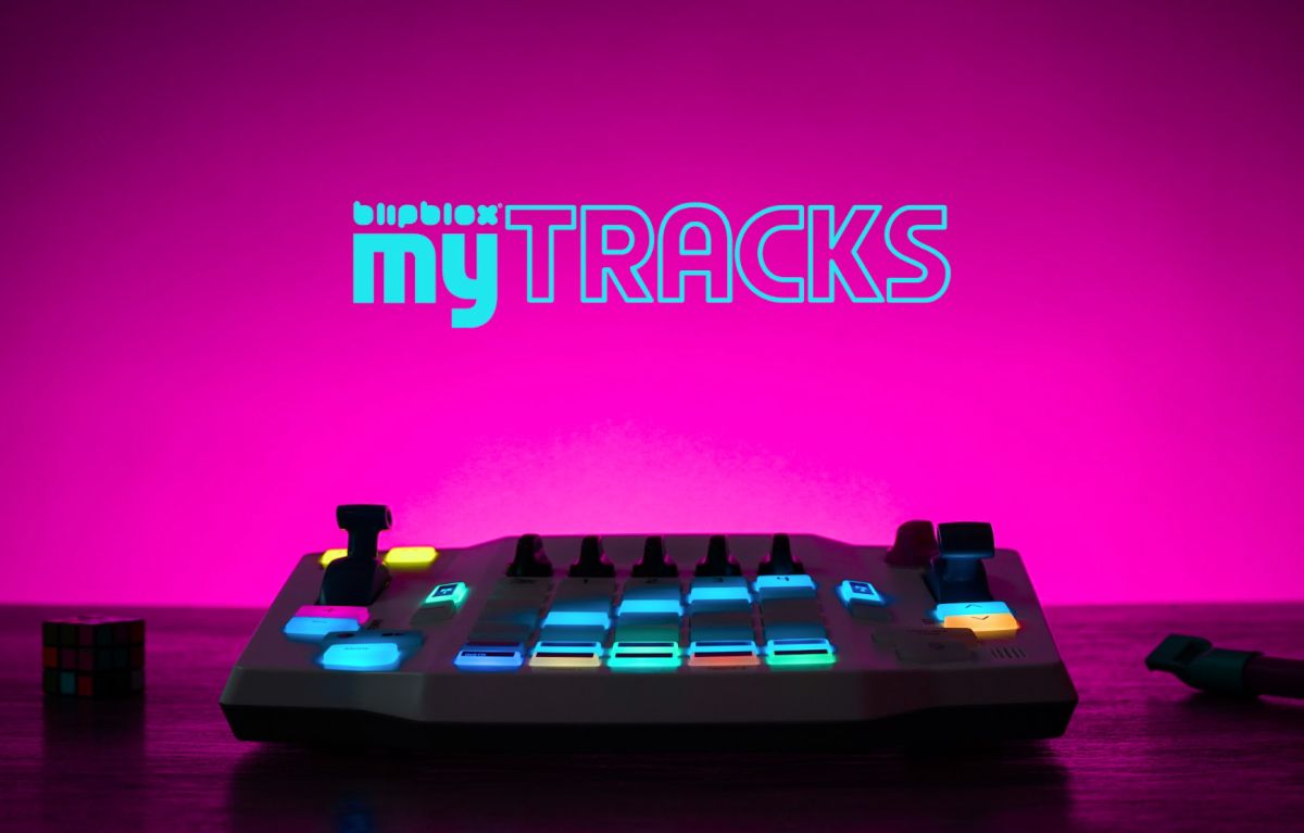 The Blipblox myTRACKS groovebox is a complete music production studio for kids